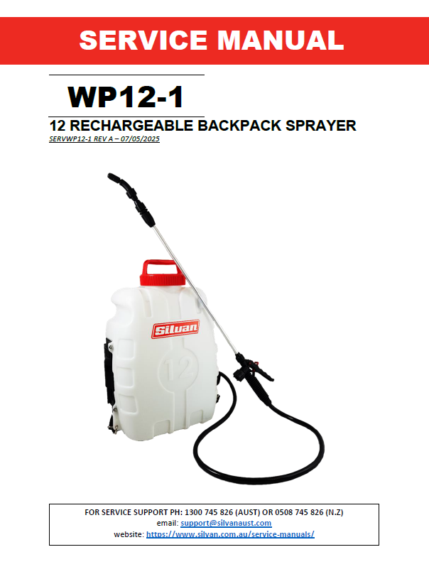 12L RECHARGEABLE BACKPACK SPRAYER (WP12-1)